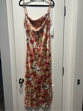 Floral Cowl Neck Slip Dress